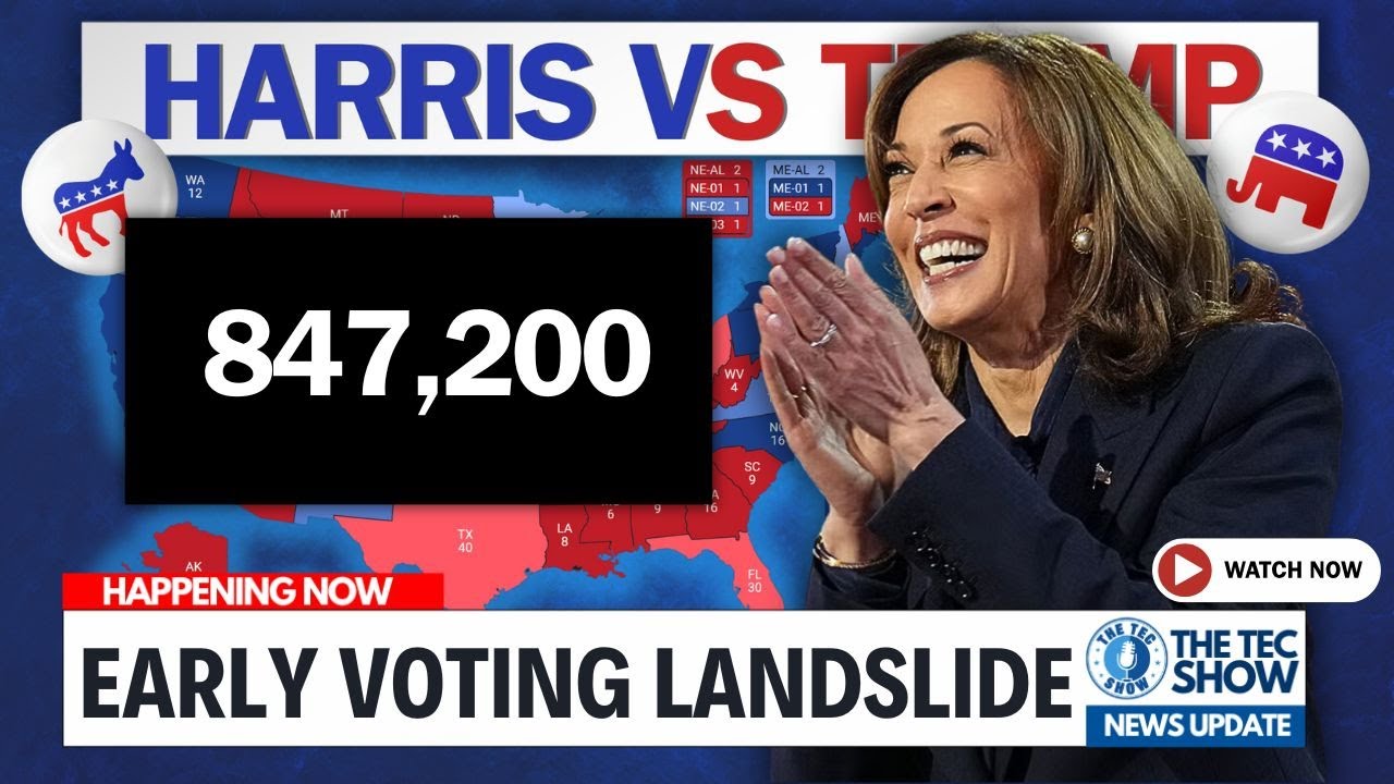 GOOD NEWS!! EARLY VOTING LANDSLIDE: Harris vs Trump 2024 Election U...